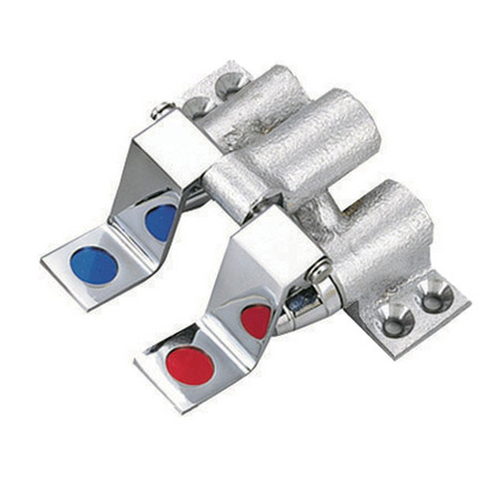 BK RESOURCES Foot Valve Assembly, O.C. Dual Pedals, Chrome Plated BKFV-G